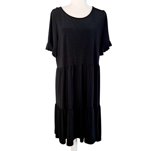 Nicole Miller Flutter Sleeve Shift Dress - Picture 1 of 9